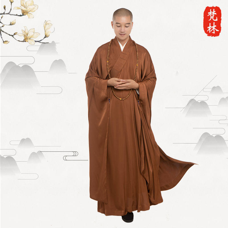 梵林冰丝僧服海清禅修服女长褂和尚服装僧袍长衫海青男僧衣居士服