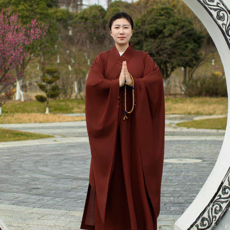 特卖梵戒海青居士服男女广袖皈依春夏款大袖海清服和尚衣袈裟僧衣