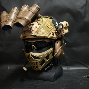 无贼毒蝎半脸面具四目夜视仪透气骑行口罩cos漫展cs野战下场装备