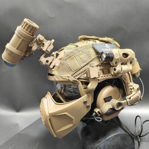 无贼amp风格战术头盔式耳麦罩后翻旋转对讲手机通讯战术耳机听歌