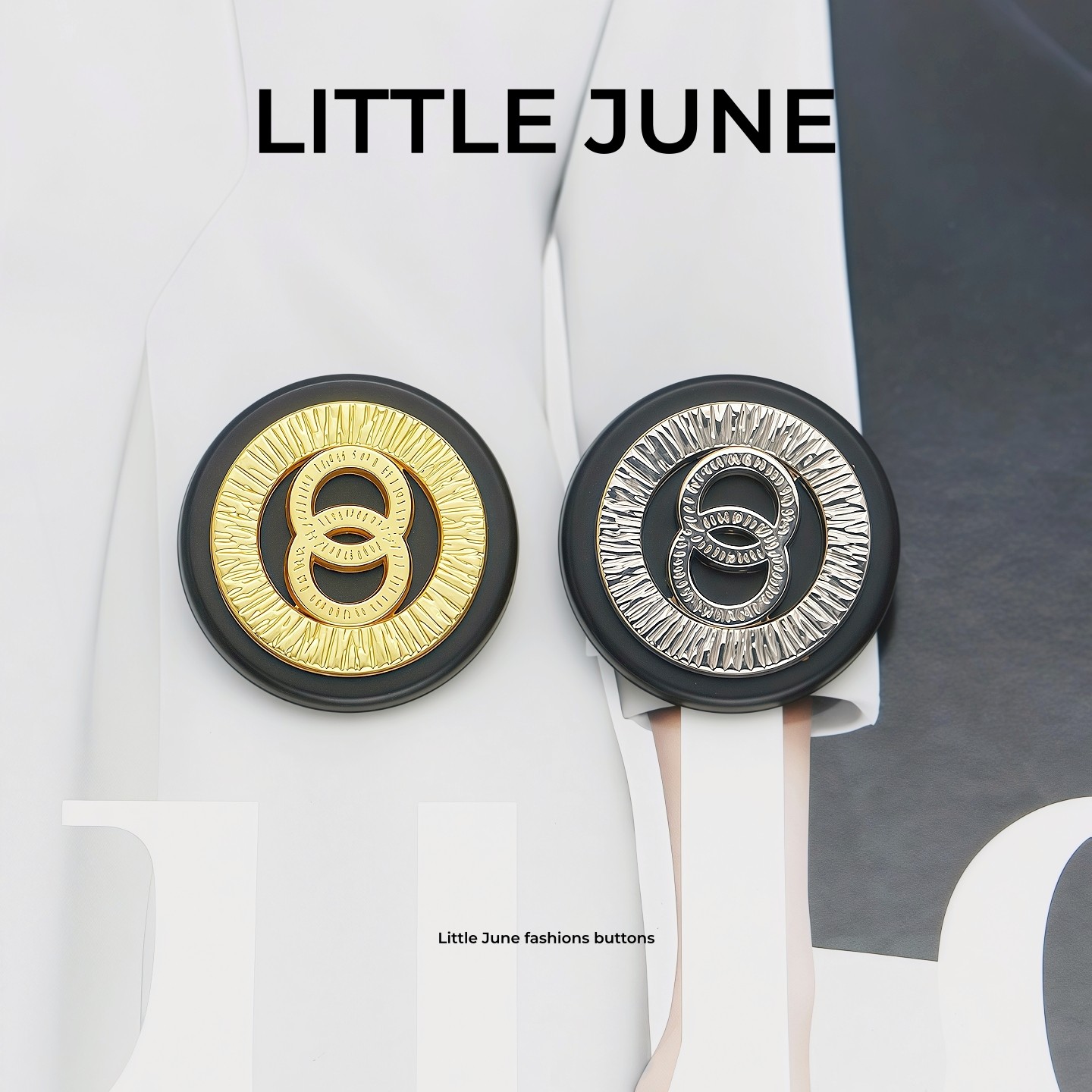 高档小香风双圈金属纽扣时尚女外套毛衣针织衫西装大衣服装扣子,居家布艺,纽扣,淘宝优惠券,粉丝福利购,淘宝优惠卷