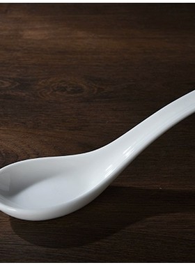 小汤勺婴儿儿童家用德化高端白瓷精品羊脂玉瓷餐具饭勺中式碗菜盘