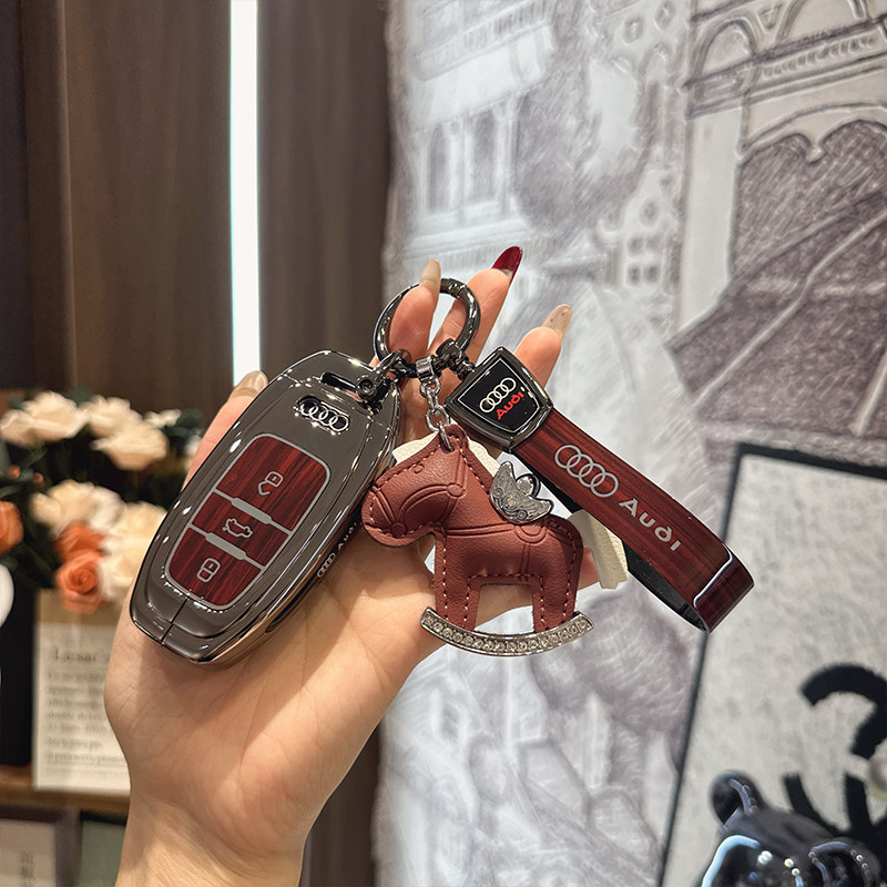 适用于奥迪钥匙套老A6L/A8L/A7/A4A5扣Q5/S5S6车包壳高档金属