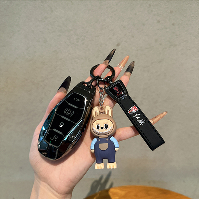 适用红旗H5钥匙套HS5/H9/HS3/H6/HS7/H7/E-HS9车包壳HQ9金属扣