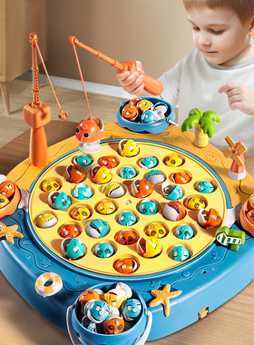 宝宝电动磁性钓鱼玩具儿童1一2岁3益智小孩两周半三男孩6女孩幼儿