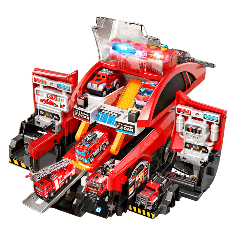 变形消防车超大场景【送合金车】