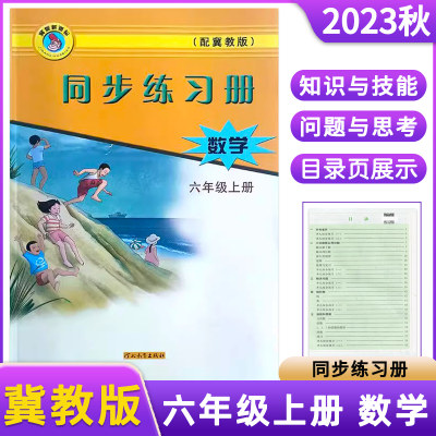 【冀教版】2023秋新同步练习册数学六年级上册配冀教版6年级教辅辅导书小学练习册重难点题讲解单元练习课题整理与复习