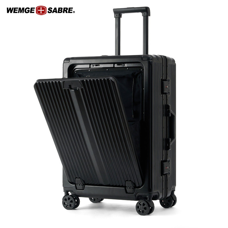 瑞士军刀商务拉杆箱万向轮开口行李箱男电脑登机密码箱女旅行箱20