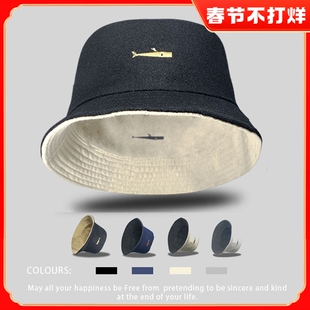 羊毛呢渔夫帽男双面戴秋冬保暖大头围帽子男士情侣显脸小百搭盆帽