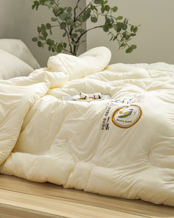 轻盈保暖A类针织棉大豆被云朵被双人/单人被子冬被棉被保暖