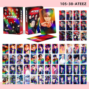 ATEEZ镭射小卡60张周边自印明信片收藏卡照片卡拍立得郑友荣 崔伞