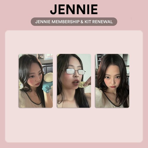 金珍妮JENNIE MEMBERSHIP KIT会员礼自印3寸小卡wvs特典卡收藏卡