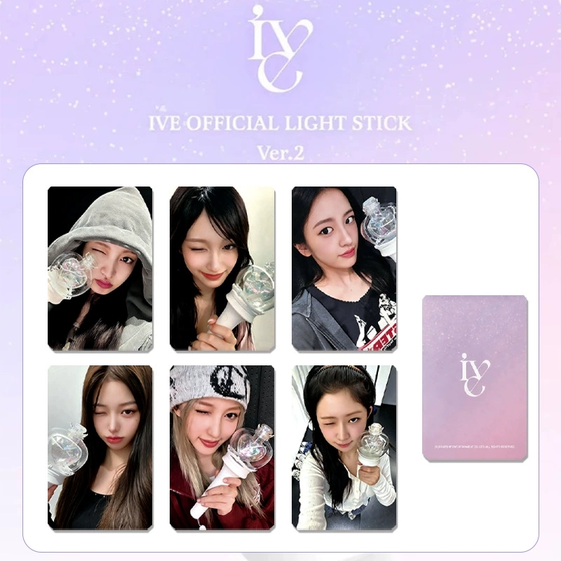 IVE自印小卡二代应援灯卡明信片特典卡 收藏卡张元英 芙明星周边