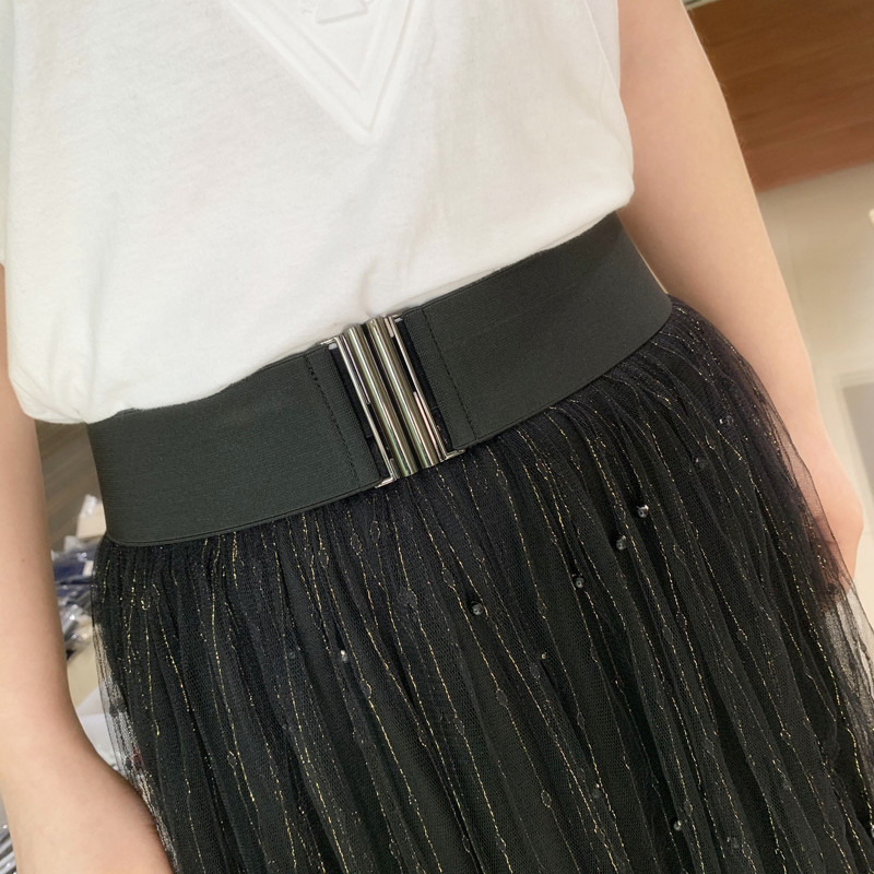 6cm新款松紧羽绒服束腹健身腰带