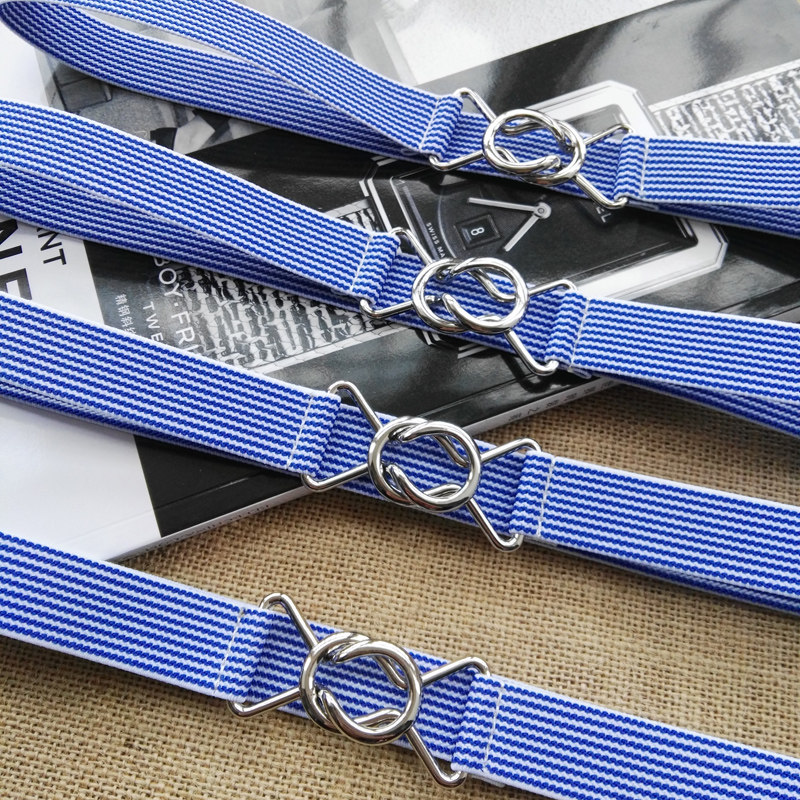 2017包邮2厘米宽蓝白条纹细腰带皮带男女松紧裤带连衣裙隐形皮带