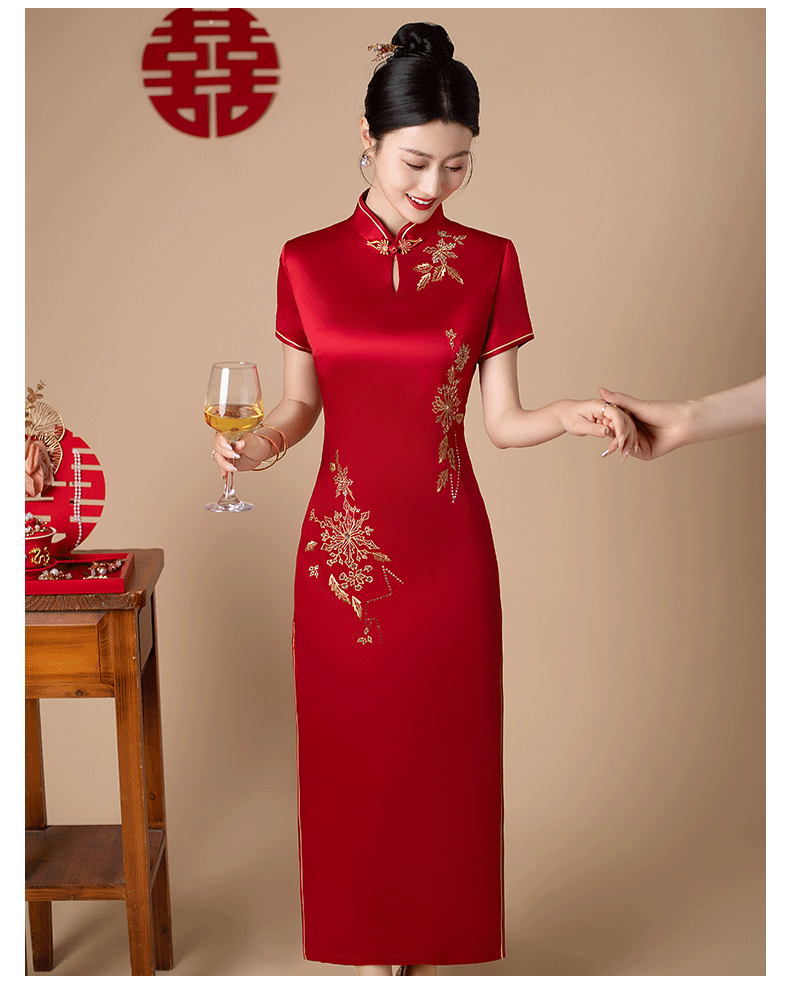 喜婆婆婚宴装2025新款结婚礼旗袍