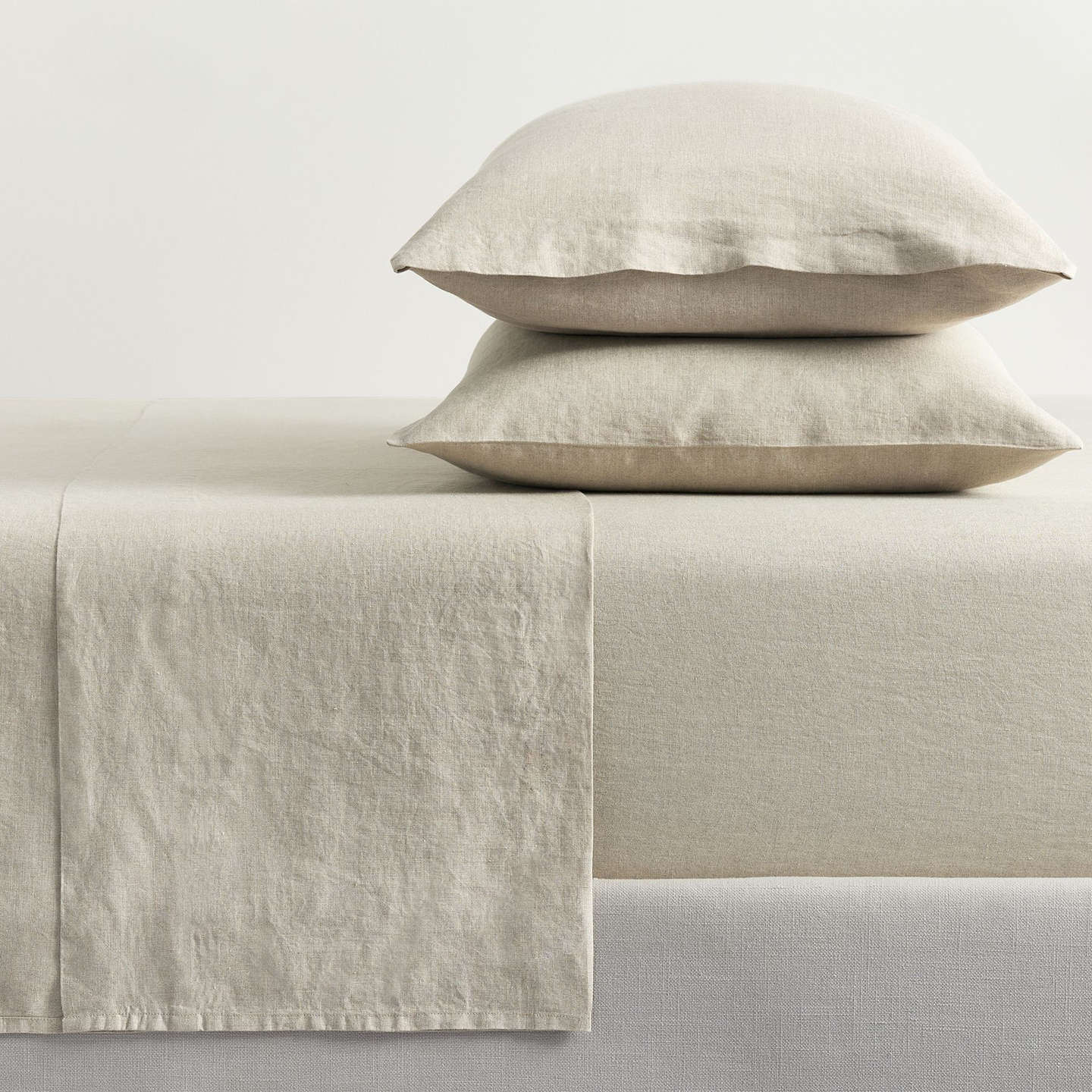 外贸出口轻奢素色棉麻透气床单纯色原色简约日式家居1.8m床单单件