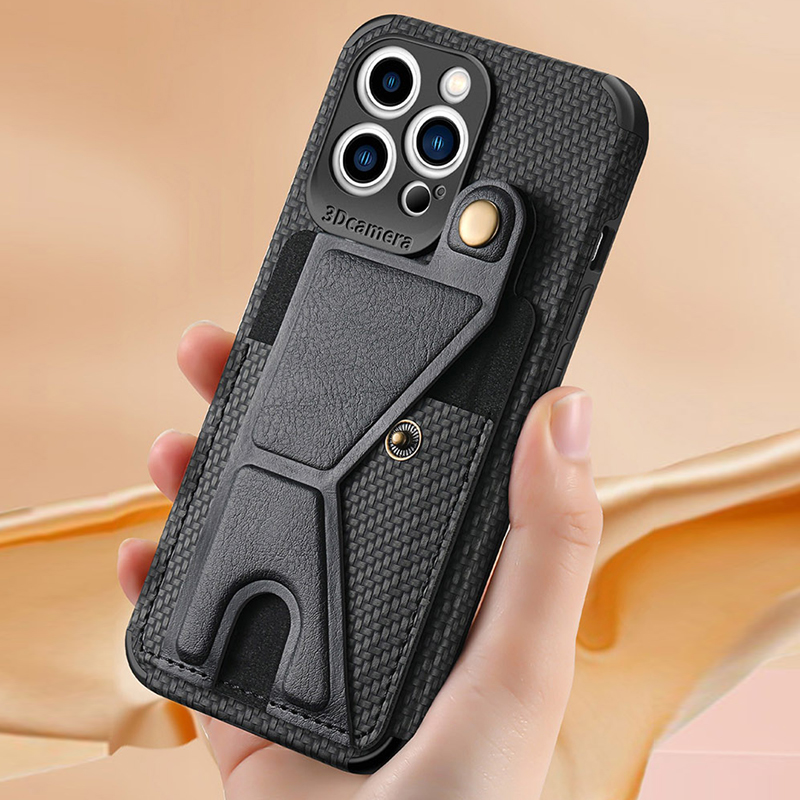 适用苹果16手机壳支架磁吸卡包皮