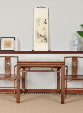 实木八仙桌正方形桌子餐馆饭店桌椅组合榆木四方餐桌面馆民宿方桌