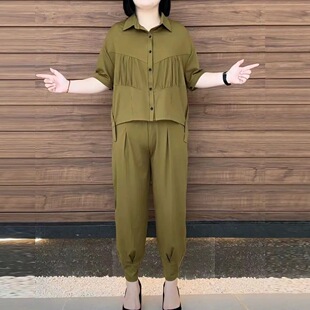 休闲宽松显瘦洋气女士韩版 2.24精选正版 时尚 新款 优雅两件套 春夏季