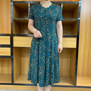 短袖 722原版 媽媽裝 連衣裙新款 好貨夏季 洋氣高檔中老年女寬松顯瘦