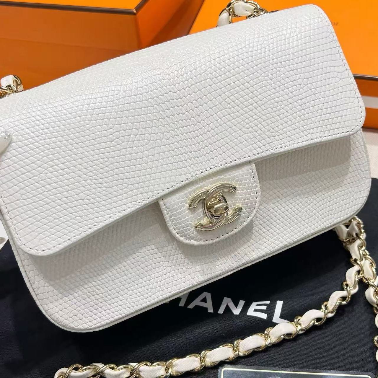 香奈儿Chanel大mini白色单肩斜挎包二手奢侈品女包