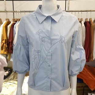 欣亿嘉26A23 时尚衬衣女春季新款韩版休闲气质衬衫洋气小清新小衫