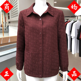 雅尔琪26-08 中老年薄外套女秋季新款韩版妈妈上衣休闲衬衣开衫