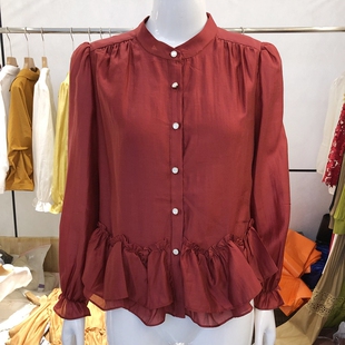 女2026春季 花边裙小衫 新款 韩版 休闲衬衣 欣亿嘉26A01 洋气衬衫 时尚