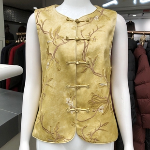 新款 盘扣马甲女2026春季 洋气马夹坎肩背心 国风新中式 希曼琳8808