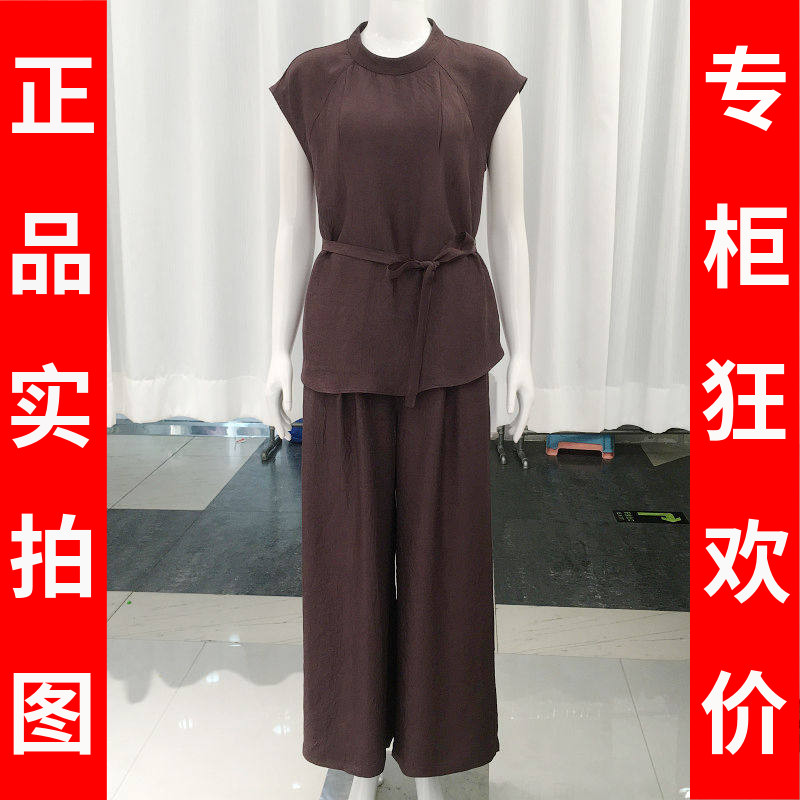 希曼琳26A113 中年时尚短袖套裤夏季新款韩版气质妈妈两件套装