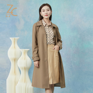 宽松长风衣女 街头文艺感插肩袖 18233595 商场同款