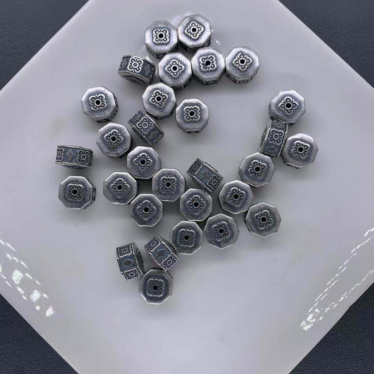 精工三七银小花六边隔珠 手工编绳文玩佛珠配饰配件,饰品/流行首饰/时尚饰品新,手饰/手串,淘宝优惠券,粉丝福利购,淘宝优惠卷