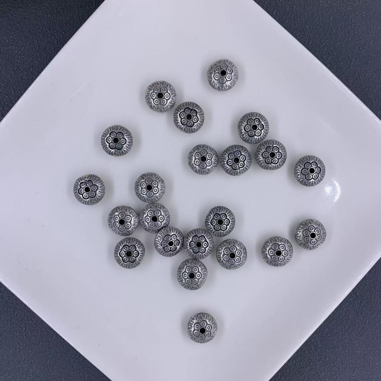 精工三七银拉丝飞碟隔片配件手工diy文玩时尚配饰佛珠串珠隔珠,饰品/流行首饰/时尚饰品新,手饰/手串,淘宝优惠券,粉丝福利购,淘宝优惠卷