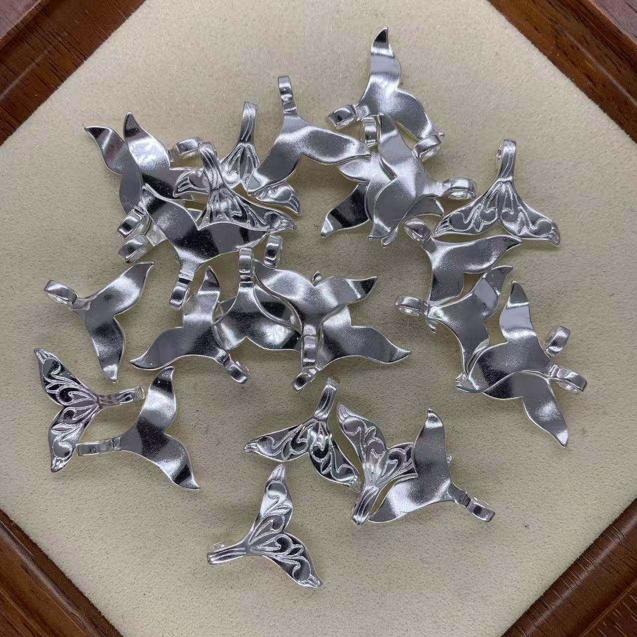 精工三七银鱼尾吊坠挂件手工DIY文玩时尚配饰佛珠串珠手链,饰品/流行首饰/时尚饰品新,手饰/手串,淘宝优惠券,粉丝福利购,淘宝优惠卷