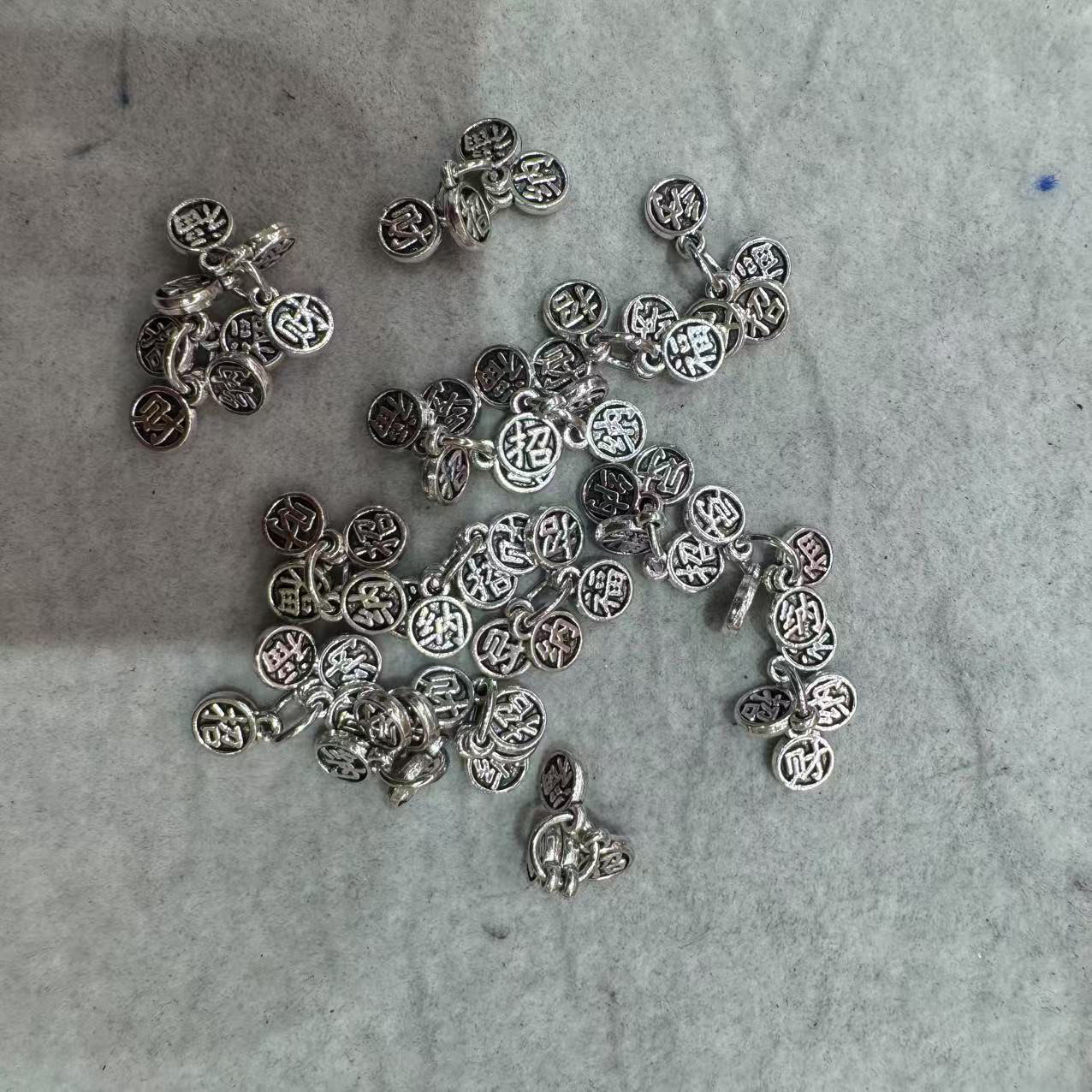 意工三七老银平安喜乐吊坠配件手工文玩配饰佛珠手串原创配件,饰品/流行首饰/时尚饰品新,手饰/手串,淘宝优惠券,粉丝福利购,淘宝优惠卷