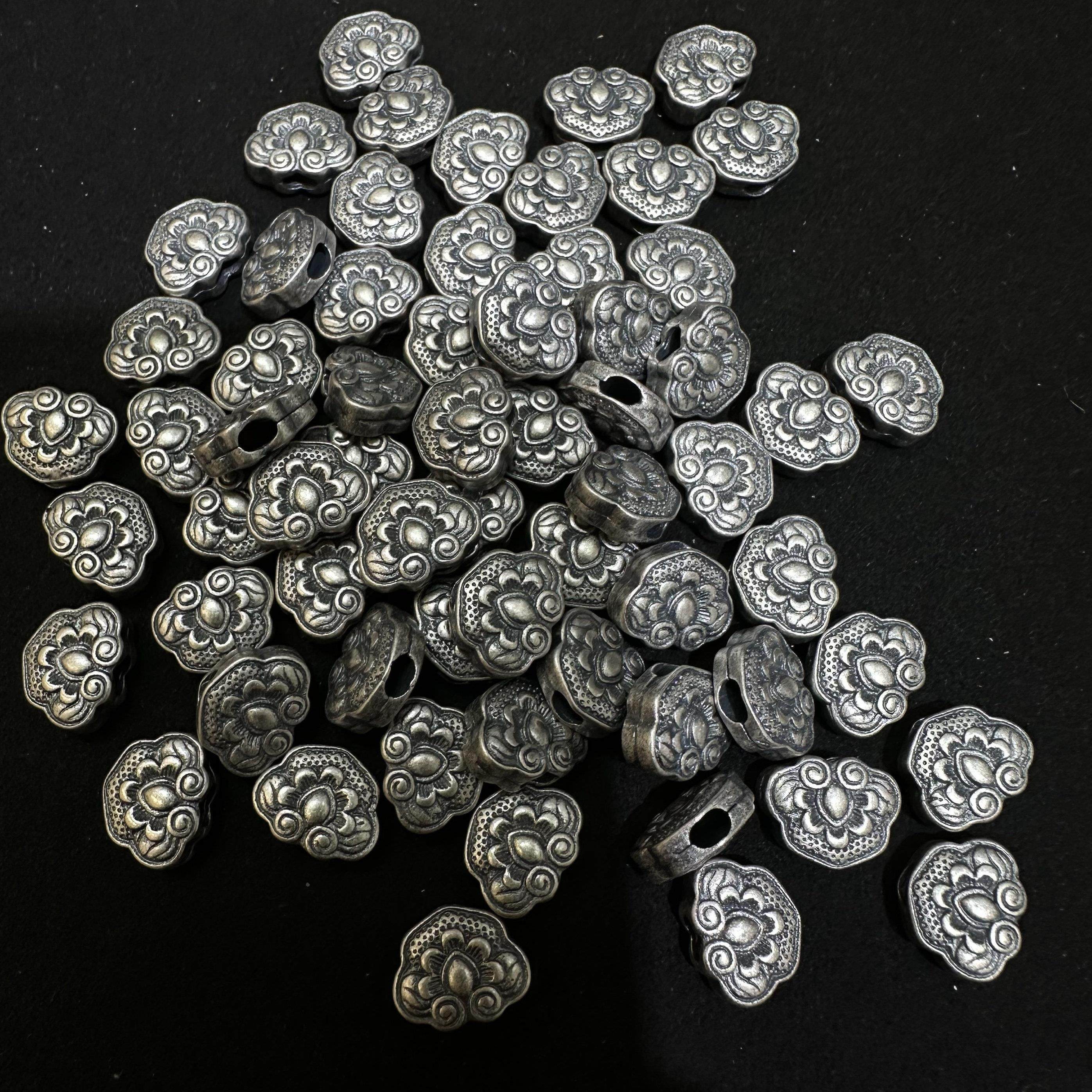 DIY精工三七老银做旧款祥云莲花配件手工diy手链手串挂件饰品新款,饰品/流行首饰/时尚饰品新,银饰吊坠,淘宝优惠券,粉丝福利购,淘宝优惠卷