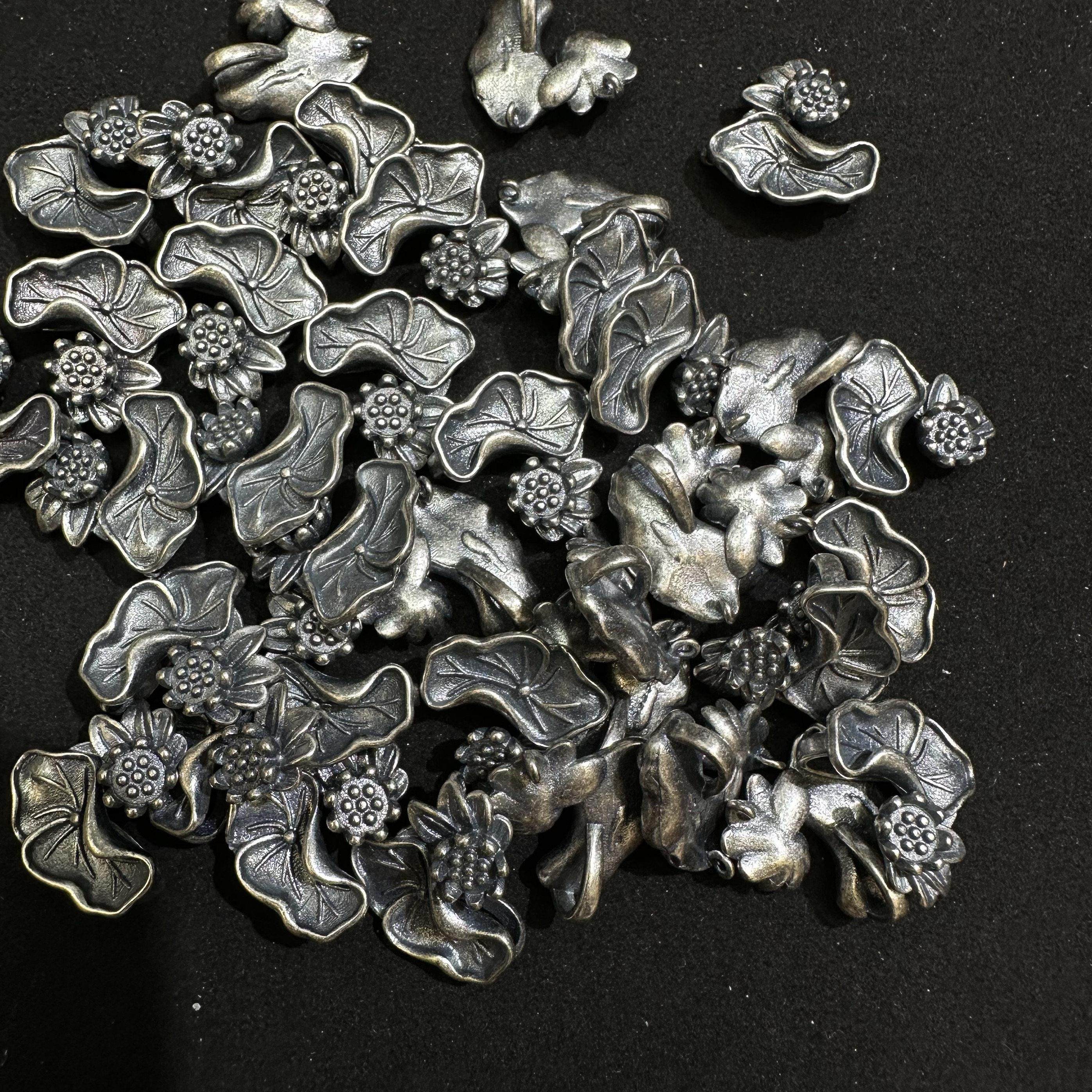 DIY精工三七老银荷花莲蓬吊坠配件手工diy手链手串挂件饰品新款,饰品/流行首饰/时尚饰品新,银饰吊坠,淘宝优惠券,粉丝福利购,淘宝优惠卷