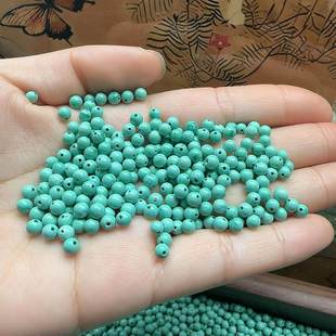 DIY菱镁矿绿松石散珠高瓷圆珠散珠子手串项链小米珠单珠手链隔珠