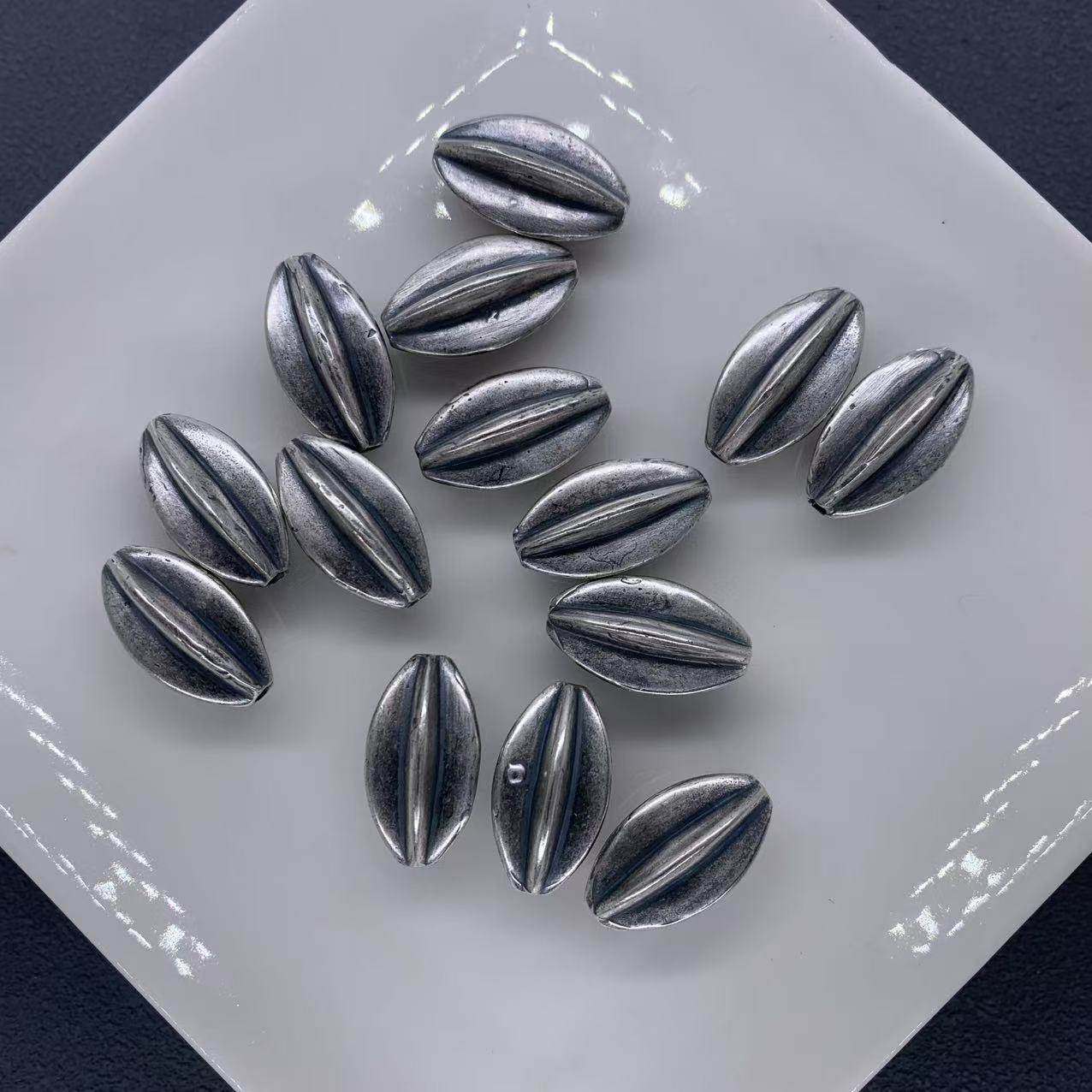 精工三七银瓜子桶珠隔珠配件手工DIY文玩时尚配饰佛珠串珠手链,饰品/流行首饰/时尚饰品新,DIY配件,淘宝优惠券,粉丝福利购,淘宝优惠卷