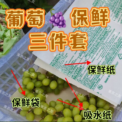 葡萄保鲜纸三件套专用保鲜剂包装纸防腐剂红提冷保鲜神器阳光玫瑰 - 封面
