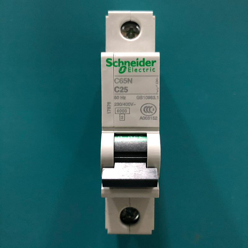 施耐德断路器 C65系列小型 空气开关单片1P一进一出  C65N 1PC25A