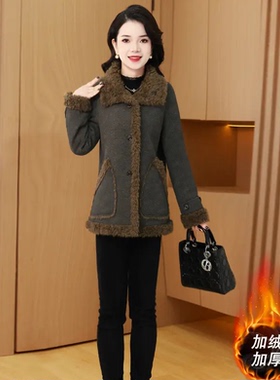 【外套】29200冬季新款优雅大气时尚修身外套加厚加绒保暖外套