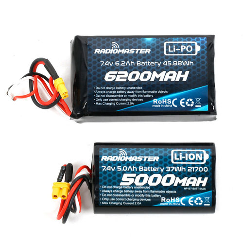 Radiomaste tx16s遥控器锂电池2s7.4V5000mah21700电池无人机配件