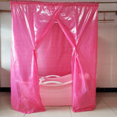 冬天家用全封闭浴帐浴罩长方形塑料洗澡帐篷保暖保温加厚防水浴帘