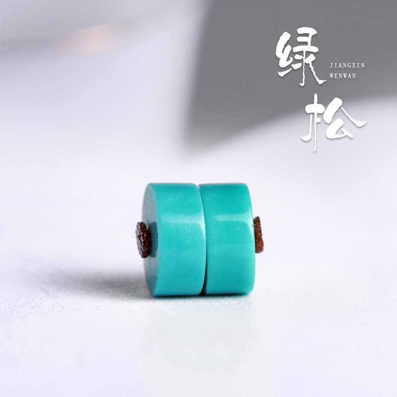 原矿高瓷蓝绿松石直角隔片隔珠垫片金刚星月菩提佛珠手串DIY配饰
