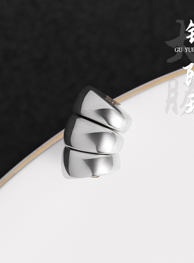 925银大肠隔珠三通实心配饰散珠斜切猪大肠腰珠配珠文玩串diy配件