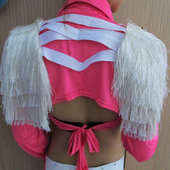 韩国女团同款 jazz上衣流苏肩饰热舞网红演出服 打歌服kpop舞蹈服装