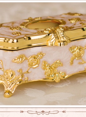 首饰收纳盒 饰品收纳盒 创意牙签盒 欧式棉花棒盒时尚棉签盒