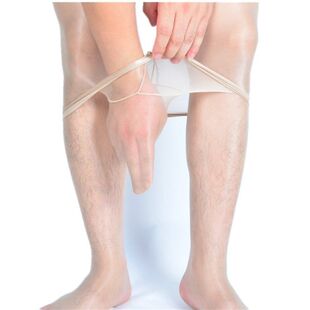 男士1d感超薄丝袜连裤袜隐形全透明一线档男士油光丝袜